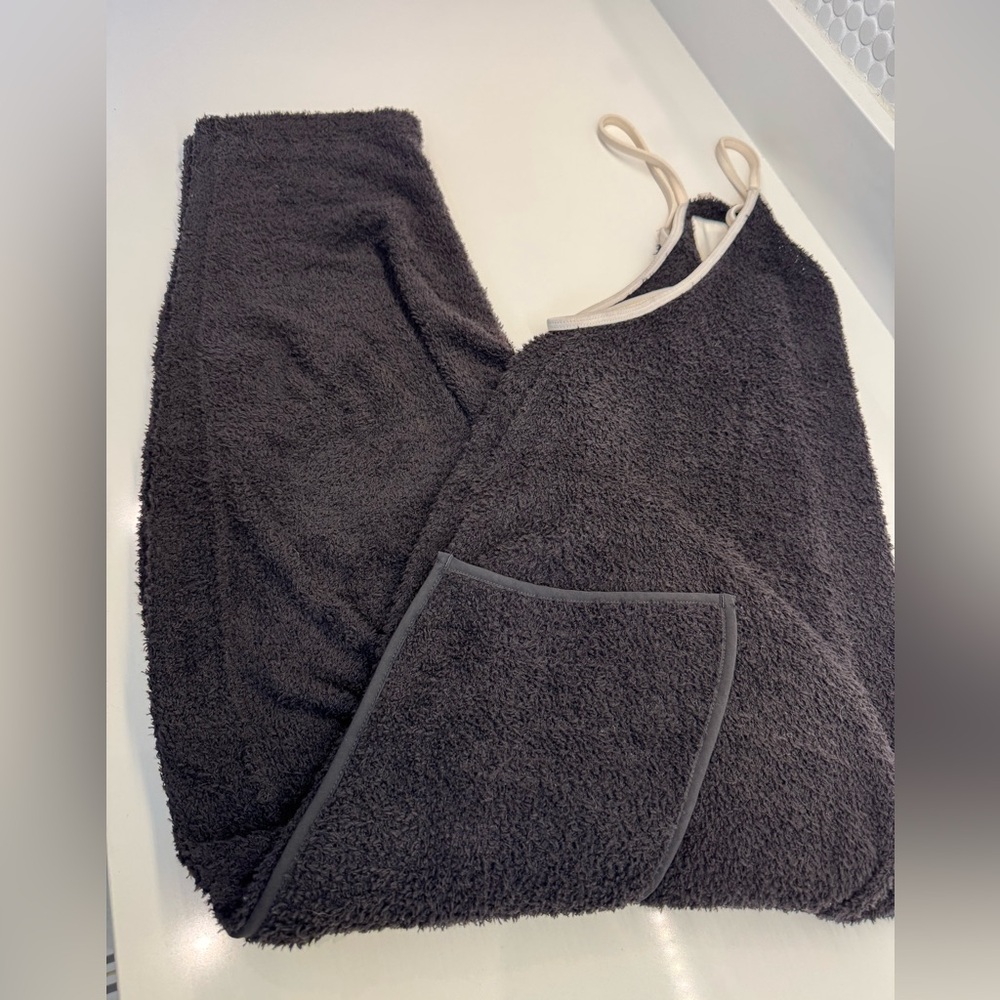 Free People fuzzy black hotshot jumpsuit size small - Picture 4 of 6